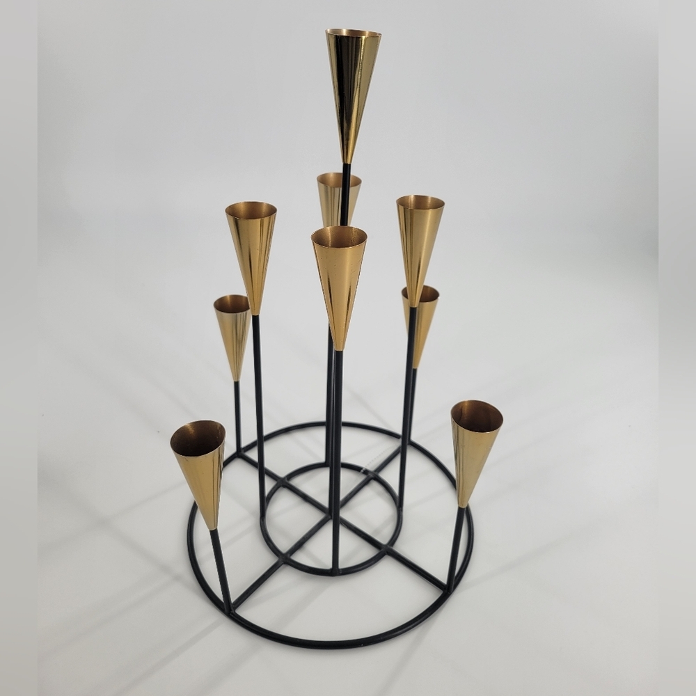 Anthropologie Glinted Cone Candelabra‎ AnthroHome New - Picture 2 of 5